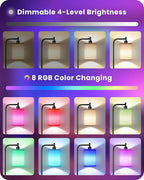 RGB Floor Lamp for Living Room with Remote and Foot Switch, Modern Standing, Dimmable Corner Lamp,10W Bulb 3 Color Temperatures, for Bedroom, Office, Corner, ETL Listed, White RCW19LD05