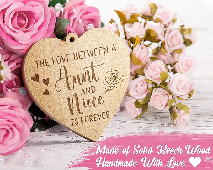 Aunt Niece Gifts for Christmas, Aunt Gifts from Niece Christmas Decorations Dream Catcher with Heart Pendant, Unique Birthday Gift for Nieces from Auntie Women Gift Boho Home Wall Decor
