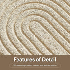 3D Textured Neutral Abstract Wall Art Decor With Shelf, Boho Beige and Brown Artwork for Walls With Green Accent, Modern Minimalist Wall Decor for Living Room, Hallway, Kitchen, Bedroom, Office, 24x24