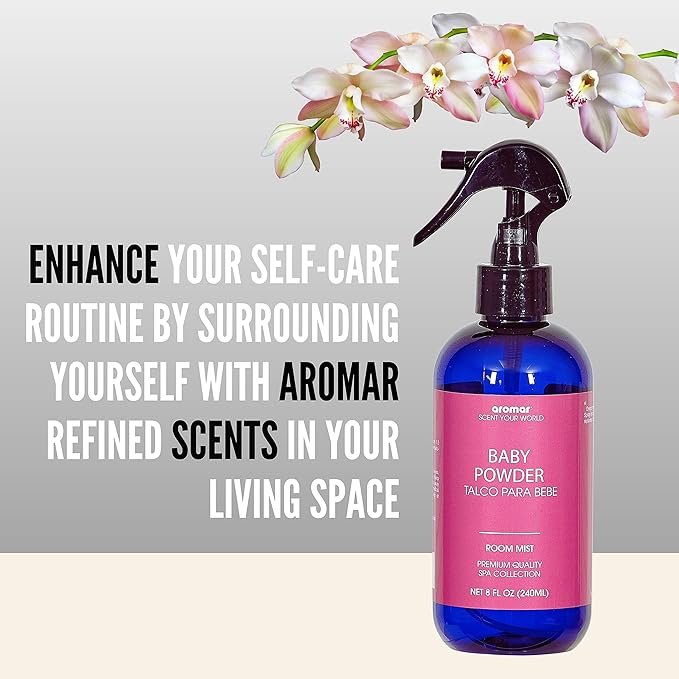 Aromar Essential Room Mist and Fabric Spray with Natural Freshener Aromatherapy for a Fresh and Rejuvenated Home 8 oz Fresh Linens