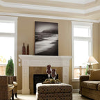 Renditions Gallery Canvas Nature Wall Art Home Paintings & Prints Vintage Blurry Shore Black & White Scenic Modern Decorative Artwork for Bedroom Living Room Office Kitchen - 12"x18" LT06