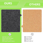 8 Packs Green Hexagon Felt Pin Board, 12" Bulletin Board with 30 Push Pins, Felt Board for Home Kitchen Office Decor, Self-Adhesive Corkboard Tiles for Walls School Message Photos Memos