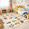 Kids Rugs for Playroom - 2.5x4 Feet ABC Rug for Toddler Children Educational Learning Animal, Alphabet Rug Kids Play Mat Nursery Bedroom Kindergarten Decor, Beige