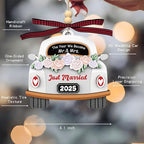 Wedding Gifts for Couples 2025 - Wood Hanging Ornament for Bride & Groom, Mr & Mrs - Wedding Decor Newlywed Gift, Bridal Shower Present for Married Couples