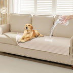HAOMAIJIA Waterproof Couch Cover for Dogs Washable,Fuzzy Pet Couch Covers for Sofa,Thick Soft Dog Bed Cover Non-Slip Couch Covers for 3 Cushion Couch Sofa Pet Friendly (Off White, 35" x 82")