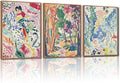 CHDITB Matisse Gallery Framed Canvas Wall Art Set, Large Museum Exhibition Wall Decor, Abstract Matisse Garden Wall Painting, Modern Aesthetics Forest Art Prints For Living Room Bedroom Office 16"X24"