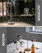Cordless Table Lamps Rechargeable, 6000mAh Battery Operated LED Desk Lamp Outdoor Waterproof Portable Touch Dimmable Table Night Light for Patio Restaurant Dining Home Set of 2 Rust