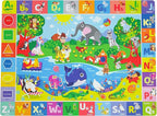 Baby Play Mat for Floor, Non-Slip Playmat for Toddlers & Infants, Extra Thick Large Padded Educational ABC Kids Rug for Crawling & Playing Super Soft Plush Surface to Keep Safe(60"x80")