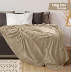 Utopia Bedding Fleece Blanket King Size Camel 300GSM Luxury Fuzzy Soft Anti-Static Microfiber Bed Blanket (90x102 Inch)