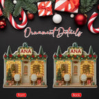 Personalized Hair Salon Christmas Ornament 2025, Custom 2D Flat Acrylic Ornament, for Hairdresser, Stylist Keepsake, Beauty Salon Christmas Tree Decoration