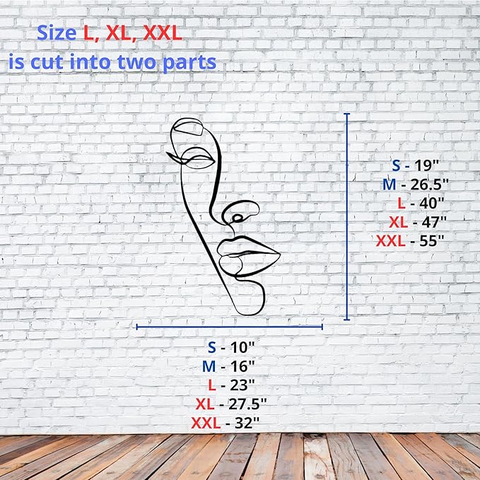 Vailla Wall Art Decor Minimalist Abstract Woman Face Wall Decoration Wooden Modern 3D Sculptures Line Drawing Wall Art Decor Female Single Line Home Hanging for Bedroom Kitchen Bathroom Living Room