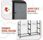 WLIVE Dresser for Bedroom with 8 Drawers, Wide Fabric Dresser for Storage and Organization, Chest of Drawers, Dressers for Living Room, Closet, Hallway, Dark Grey