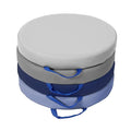 Factory Direct Partners SoftScape 15 inch Round Classroom Floor Cushions with Handles; Flex Seating for Daycare, Preschool, Playroom; 2 inch Thick Deluxe Foam (4-Piece)-Navy/Powder Blue, 12223-NVPB