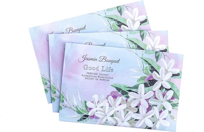 Good Life Jasmin Bouquet Scented Sachets | Designed and Manufactured in New Zealand | 12 Sachets
