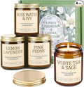 4 Pack Scented Candles for Women: 28oz Natural Soy Candles for Home Scented, Up to 200H Burning, Aromatherapy Candle Set, Jar Candle Gift Set for Bath Meditation, Birthday Valentine's Day Gifts