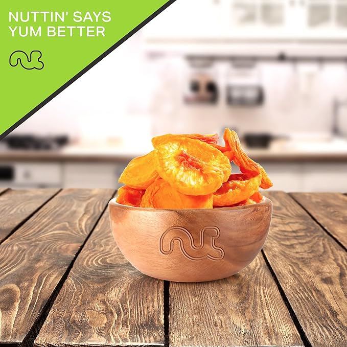 NUT CRAVINGS - Dried California Peaches, No Sugar Added, Unsweetened (48oz, 3 LB) Tu Bishvat Favorite - Sweet Healthy Snack, Vegan, Kosher, Resealable Bag