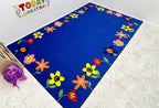 KIDCARPET.COM Alphabet Garden School Rug, 7'6" x 12" Rectangle | ABC Educational Learning Rug for Children's Classroom Playroom Multicolored Nursery Area Rug for Kids