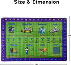 SAFECASTLE Alphabet Spanish Kids Educational Area Rug – 6'6" x 8'4" – Bilingual English & Spanish Learning Carpet with ABC Letters, Numbers & Classroom Objects – Classroom, Daycare & Preschool Rug