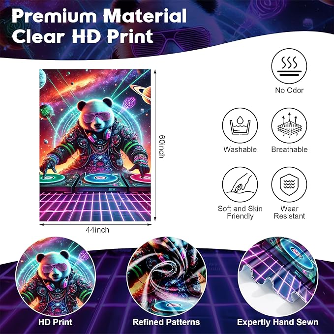 NYZE Astronaut Space Tapestry for Bedroom, Glow in the Dark Room Decor Wall Tapestries, Cool Galaxy Planet Wall Hanging, Wall Hanging for Men Guys Gamer Room Dorm Living Room 44in×60in