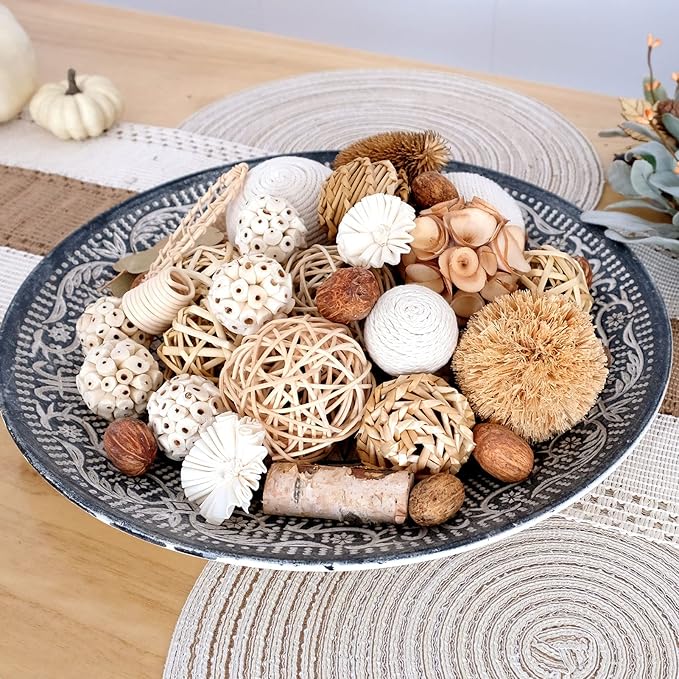 centerpieces Decorative vase & Bowl Filler Balls Potpourri Bags Decorative Bowl Filler Assorted Decorative Balls,Home Fragrance Sachet Vase Filler for Centerpiece Decor