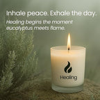 Natur IX Soy Healing Candle for Cleansing, Energy Renewal | Aromatherapy with Eucalyptus, Pine, Sage & Mint | 50 Hour Burn, Meditation & Spiritual Healing Candle with Wood Lid Base, Gift Ready 8.5 oz