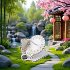 Wooden Sundial-Scientific Model Teaching Practical Wooden-Sundial Model Ancient Timers -Home Desk Decorations Clocks Specialty Clocks