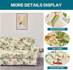 KRFOONN 3 Piece Stretch Sofa Couch Covers for 2 Cushion Couches Printed Sofa Loveseat Slipcover with 2 Separate Seat Cushion Covers Washable Sofa Slip Covers Furniture Protector (Loveseat, 28), Medium