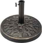 Giantex 30lbs Patio Market Umbrella Base, Heavy Duty Outdoor Stand, Cast Iron Umbrella Holder for Garden Beach, Classic Round Umbrella Standing Deck Porch