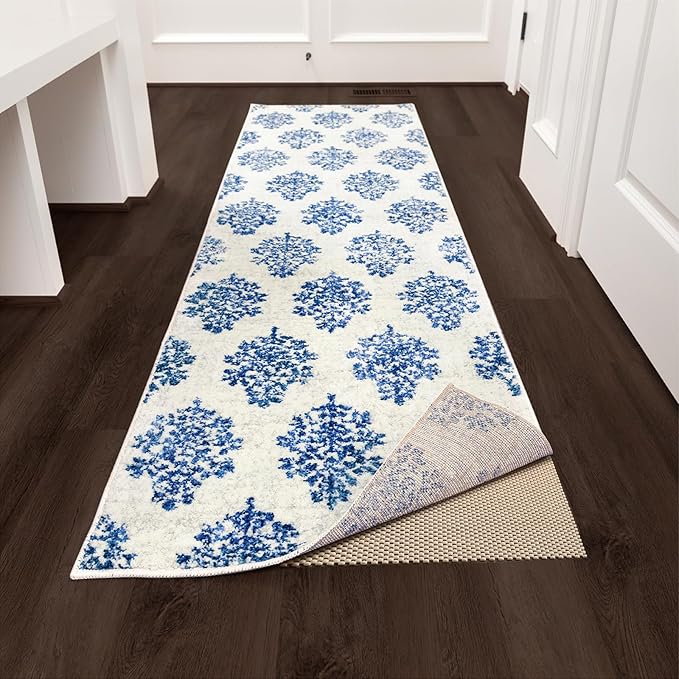 Veken Runner Rug Pad Gripper for Hardwood Floors, Non Slip 2x6 Ft Khaki Rug Pads for Area Rugs, Thick Rug Grippers for Tile Floors, Under Carpet Anti Skid Mat, Keep Your Rugs Safe and in Place