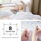 Bedsure White Duvet Cover Full Size - 3 Pieces Prewashed Extra Soft Cotton-Like Polyester Bedding Set, Includes 1 Duvet Cover 80x90 Inches with Zipper Closure & 2 Pillow Shams, Comforter Not Included