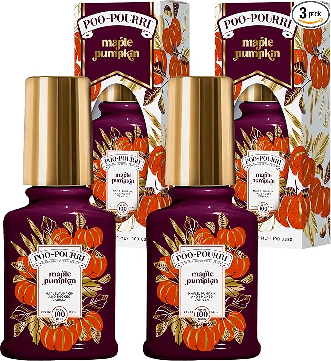 Poo-Pourri Before-You-Go Toilet Spray, Maple Pumpkin, 2 Fl Oz – Maple, Pumpkin and Smoked Vanilla 2 Pack