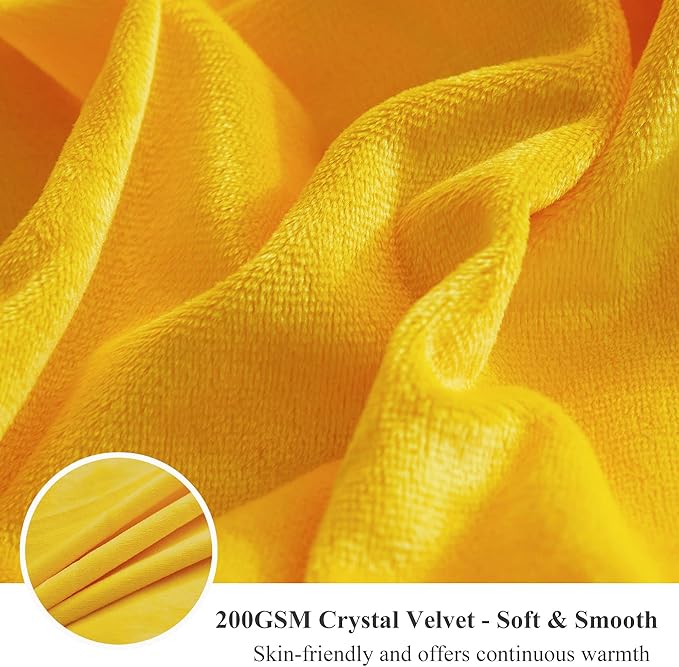 XeGe Plush Shaggy Duvet Cover Set, Luxury Ultra Soft Crystal Velvet Fluffy Furry Bed Set 2 Pieces(1 Faux Fur Fuzzy Comforter Cover + 1 Faux Fur Throw Pillow Case), Zipper Closure (Twin, Yellow)