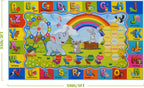 STARUIA ABC Rugs for Kids Playroom, Non-Slip Colorful Educational Kids Rug for Learning Alphabet Animals Numbers Months Shapes, Washable ABC Carpet Play Rug for Nursery Kid Room Decor (36"X59")