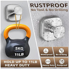 Heavy Duty Reusable Suction Cup Hooks for Kitchen/Bathroom/Shower - Wet-Proof Hooks for Towels, Robes, Loofah&Wreaths/No Drill Mounting on Glass, Tile, Metal (2, Brushed Nickel)