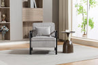 KEIKI Mid Century Modern Accent Chair with Storage, Functional Armchair with Hidden Storage Compartment, Includes Lumbar Pillow