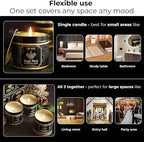 Sage & Pine Candle Strong Scented Soy Candel Natural Non Toxic Velas Aromáticas for Home Gift for Fall Christmas Holidays Pack of 3 5Oz Decorative Tin Jars with Lids