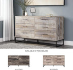 Signature Design by Ashley Neilsville 6 Drawer Dresser, Light Brown