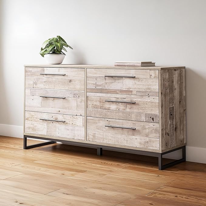 Signature Design by Ashley Neilsville 6 Drawer Dresser, Light Brown