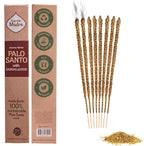 Sagrada Madre 8pcs Wildly Harvested Thick Palo Santo Incense Sticks (Sandalwood), 9” Long - Eco Friendly, Non-Toxic, Aromatic Incense Sticks (1hr Burning Time) to Heal & Calm Your Body and Environment