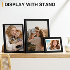 Vittanly 7 Pack Picture Frames, Picture Frames Collage Wall Decor for Wall or Tabletop Display, Multi Sizes with 1Pcs 11x14, 2Pcs 8x10 and 4Pcs 5x7 Photo Frames, Gallery Wall Frame Set in Black