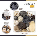 2 Boxes of White Potpourri Bowl Filler Decorative Scented Decorative Balls for Centerpiece Bowls Mixed Dried Flower Vase Filler for Home Decoration (Grey)