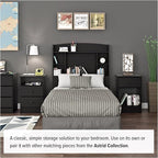 Prepac Astrid 6 Drawer Double Dresser for Bedroom, Wide Chest of Drawers, Bedroom Furniture, Clothes Storage and Organizer, 47.25"W x 28.25"H x 16"D, Black