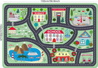 Kids Car Playmat, Kids Rug for Playroom Car Mat Town City Road Traffic Rugs, Play Mat for Floor, Extra Large Boys Kid Car Track Play Rug (Style Two, 59X 39.4 INCH)