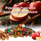 SCENTORINI Potpourri Bags, Potpourri Vase Filler, 10.44 oz Apple Cinnamon Scented Bowl Fillers with Essential Oil for Home Decor, Dried Flower for Coastal Bathroom Beach Decor
