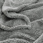 HORIMOTE HOME Ultra Soft Cozy Sherpa Throw Blanket, Grey Pattern Reversible, Light Weight Warm Decorative Boho Style Throw Blanket Cover for Sofa, Couch, Bedroom,Travel, Outdoor,60”x80”