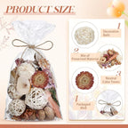 Nuanchu 2 Pack Decorative Balls Potpourri Bowl Filler Decor Natural Vase Bowl Filler Assorted Spherical Rattan Twigs Wicker Balls for Home Decor Centerpiece, No Scent(Pink Series,Rustic Style)