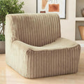 Trenda 32'' Boneless Chair, Super Comfy Bedroom Accent Chair, Sofa Chair, Soft Faux Fur Cover Floor Couch for Living Room,College, Dorm to Reading& Gaming (Khaki)