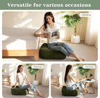 8" Washable Floor Pillow Cushion for Adults, Meditation Cushion Pillow, Removable Tufted Blended Corduroy Cover, Large Square Floor Sitting for Tatami Living Room or Yoga, 2Pack, Machine Washable