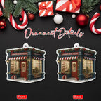 Personalized Hair Salon Christmas Ornament 2025, Custom Name Wooden or Acrylic Ornament, for Hairdresser, Stylist Keepsake, Beauty Salon Christmas Tree Decoration