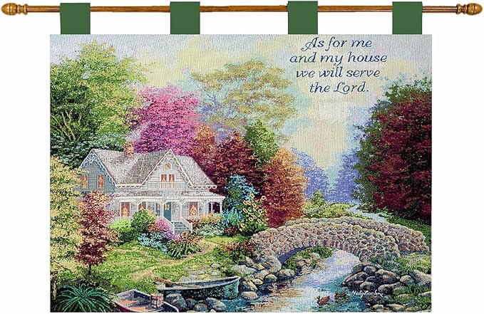 Manual Inspirational Collection 26 X 36-Inch Wall Hanging and Finial Rod, Autumn Tranquility with Verse by Nicky Boehme, 36 X 26-Inch